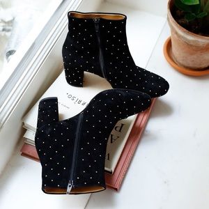 NWOT Sezane Lea Black Studded Boots US 6.5